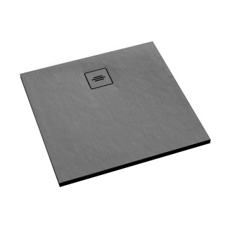 Schedline Brodzik kompozytowy Stabilsound Plus® Protos Grey Stone 80x80x3,5 cm, kwadratowy, Gwarancja 15 lat